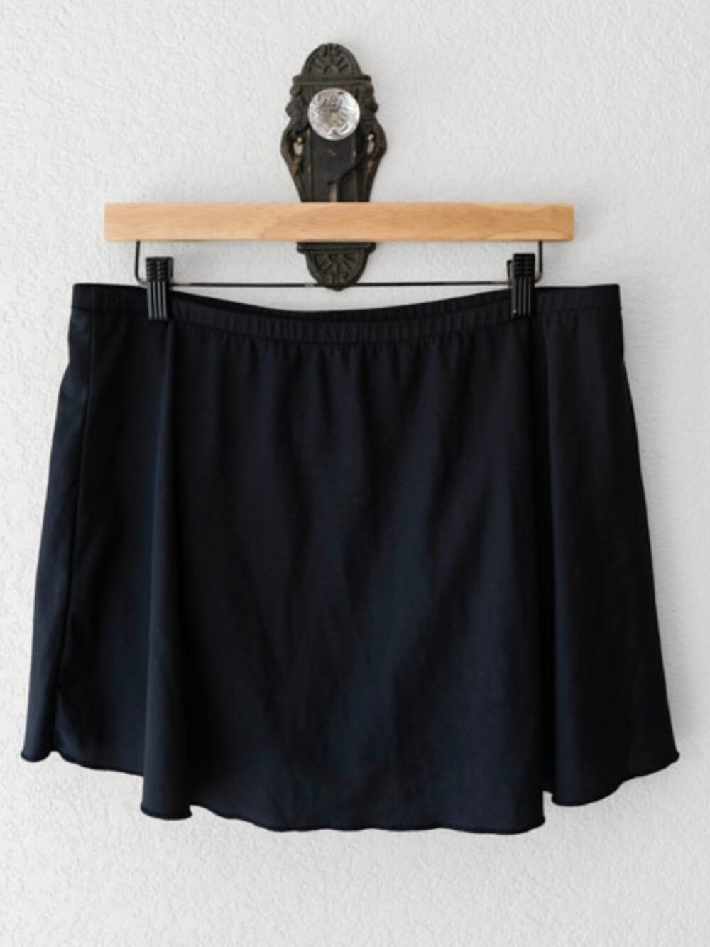 Miraclesuit Black Swim Skort Size 18 Tummy Control Swim Bottom Skirted Swimwear